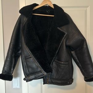 Vintage Leather and Sheepskin Jacket